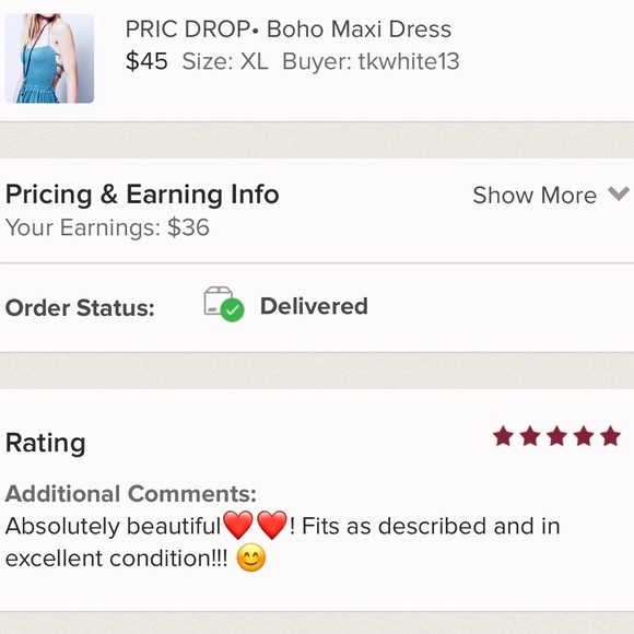 MAJOR DROP!•••LAST ONE! Boho Maxi Dress - Picture 7 of 7